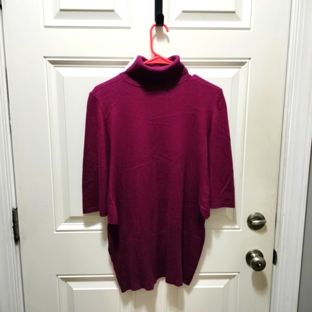 Chadwicks Deep Purple Cowl Neck Sweater Size Large